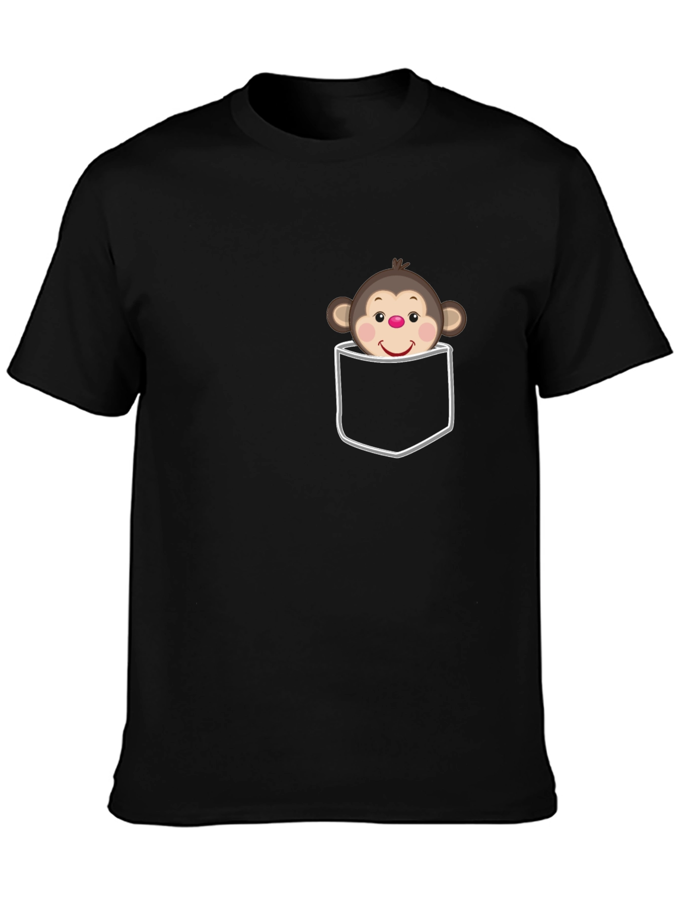 Monkey in Pocket Graphic T-Shirt - Fun Casual Wear