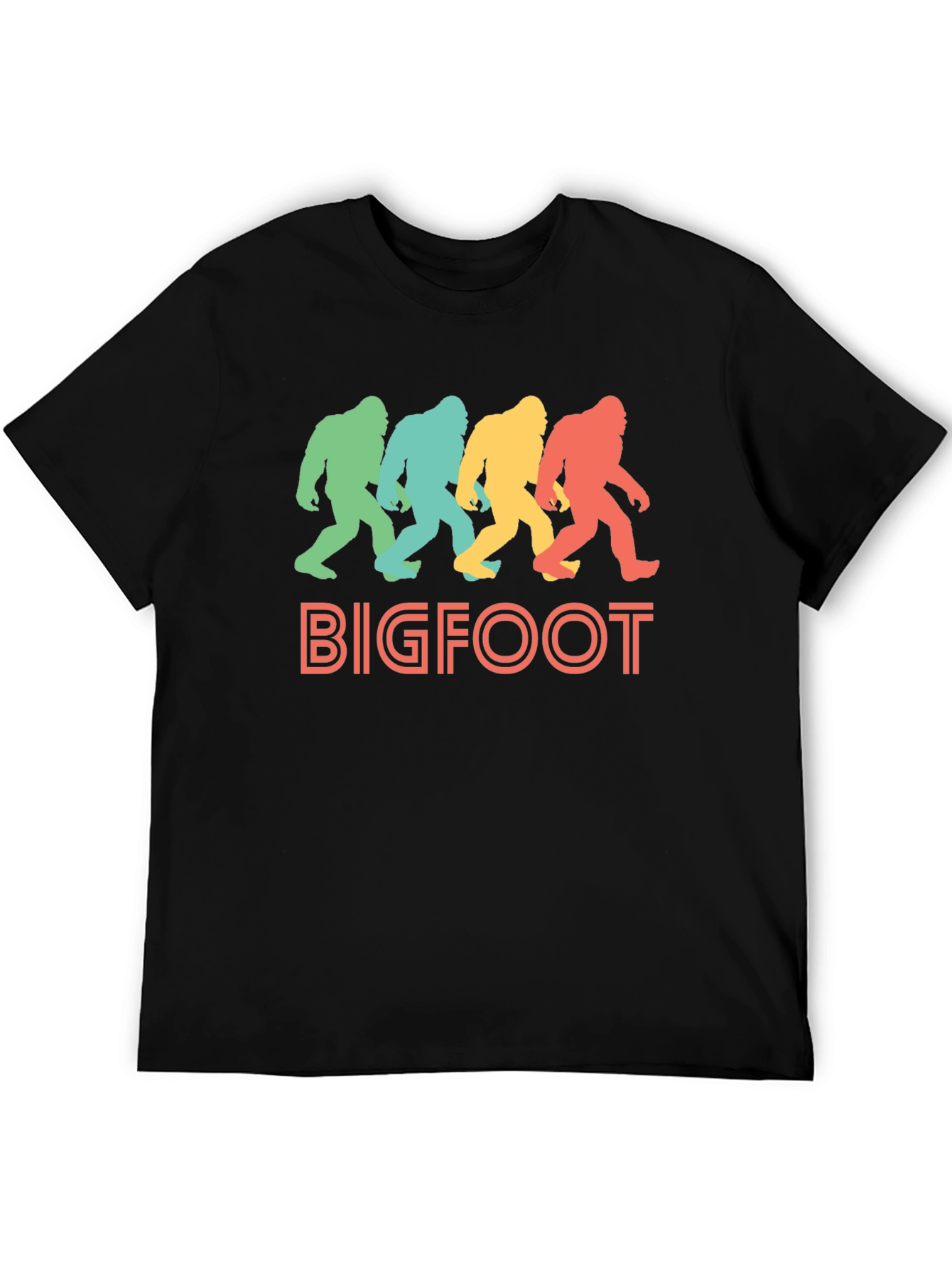 Retro Bigfoot T-Shirt - Sasquatch Silhouette Tee