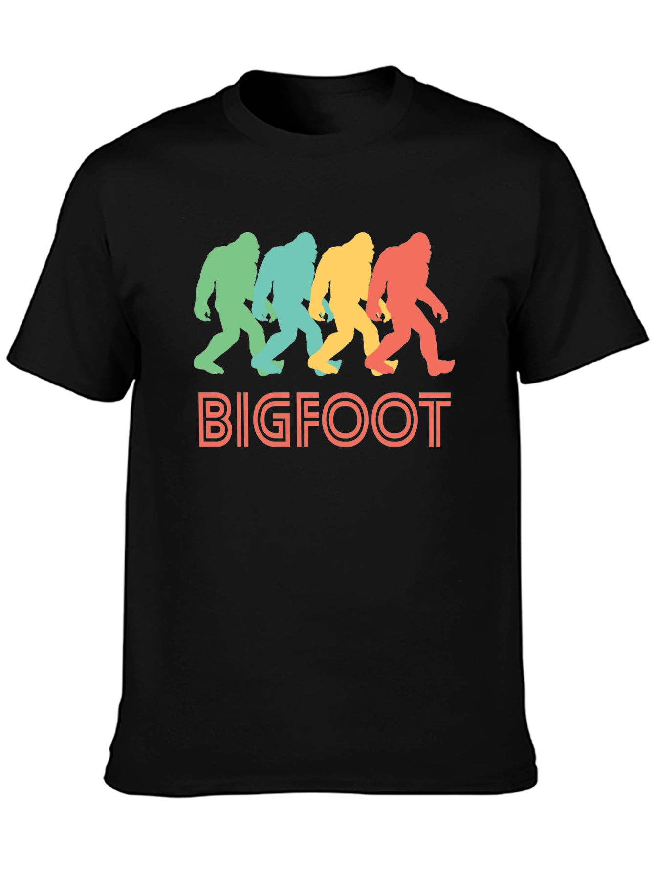 Retro Bigfoot T-Shirt - Sasquatch Silhouette Tee