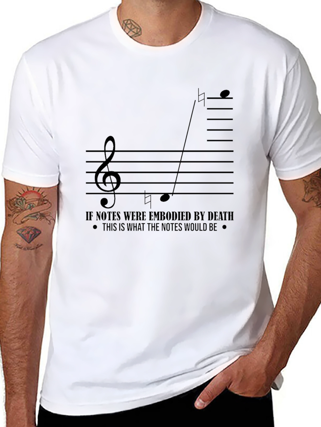 Musical Note T-Shirt - Embodied Death Design