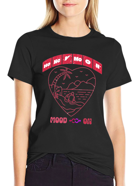 Honeymoon Mood On T-Shirt - Beach Love