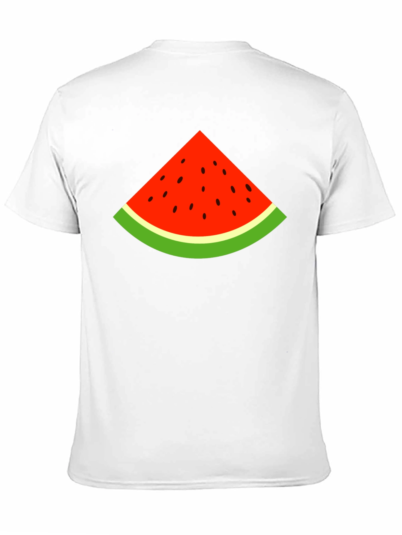 Watermelon Slice Graphic Tee - Black Cotton T-Shirt