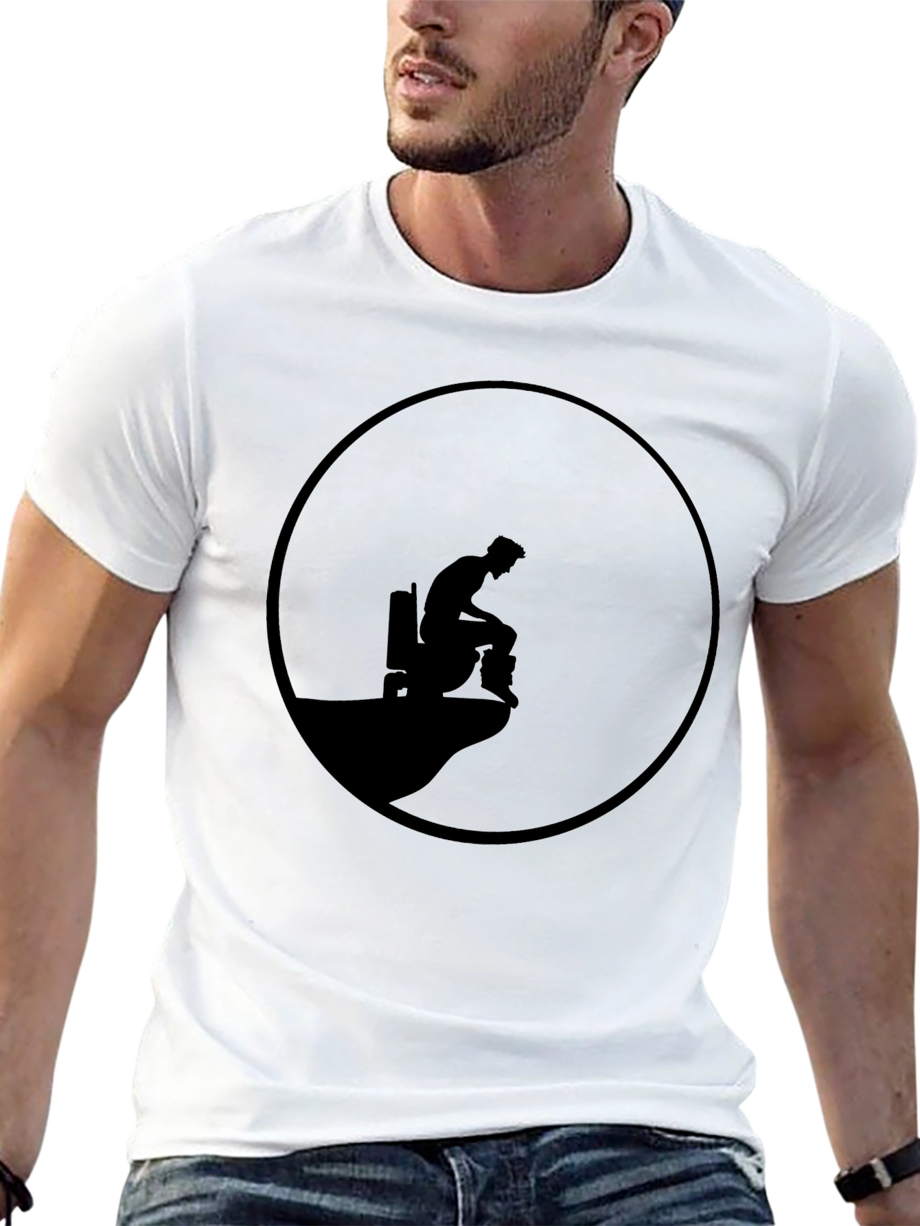 Mens Black Graphic Tee - Cliff Edge Design