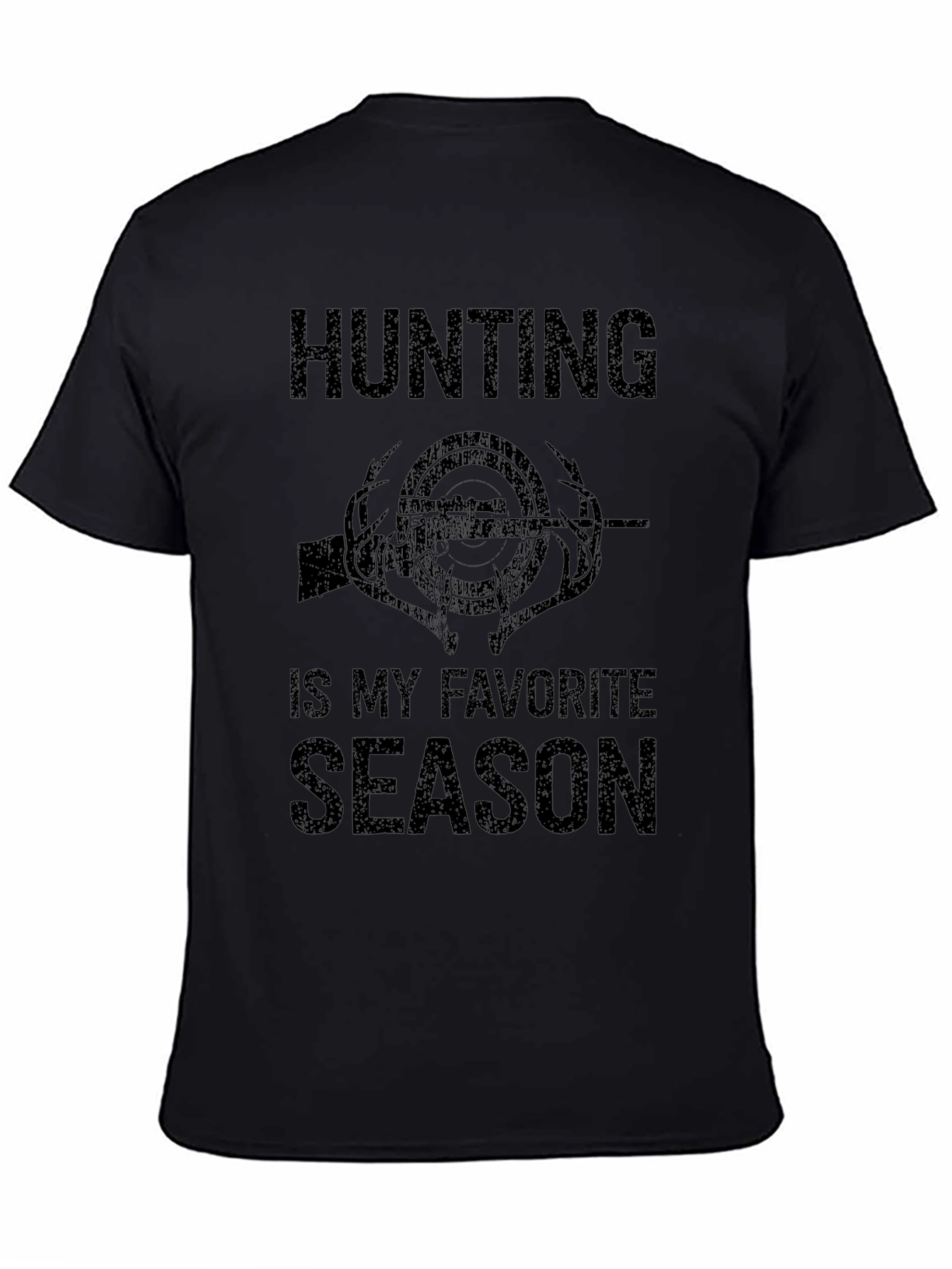 Hunting Season Graphic Tee - Black Cotton T-Shirt