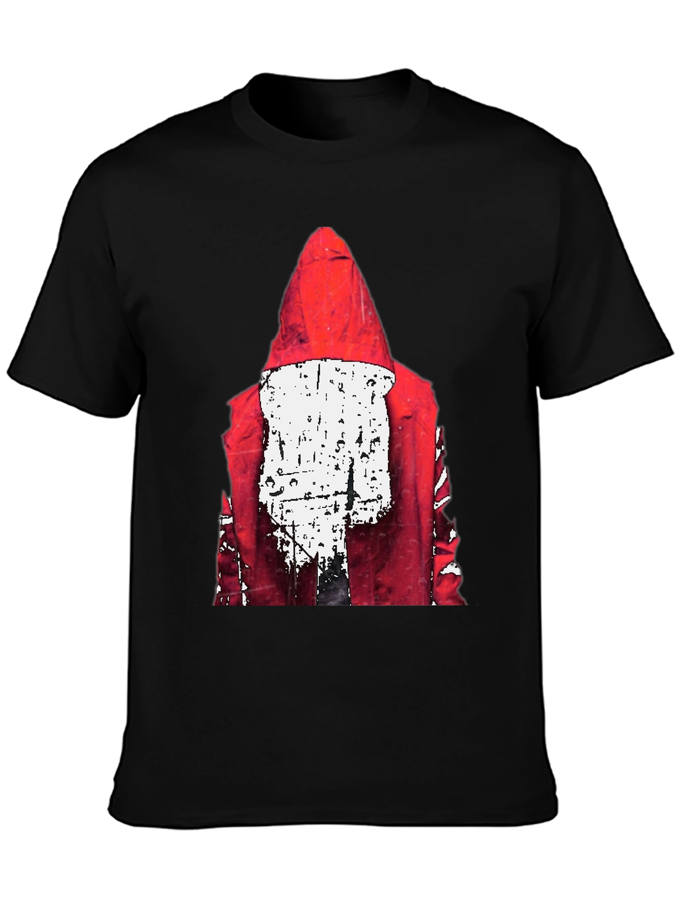 Red Hood Graphic Print Black T-Shirt