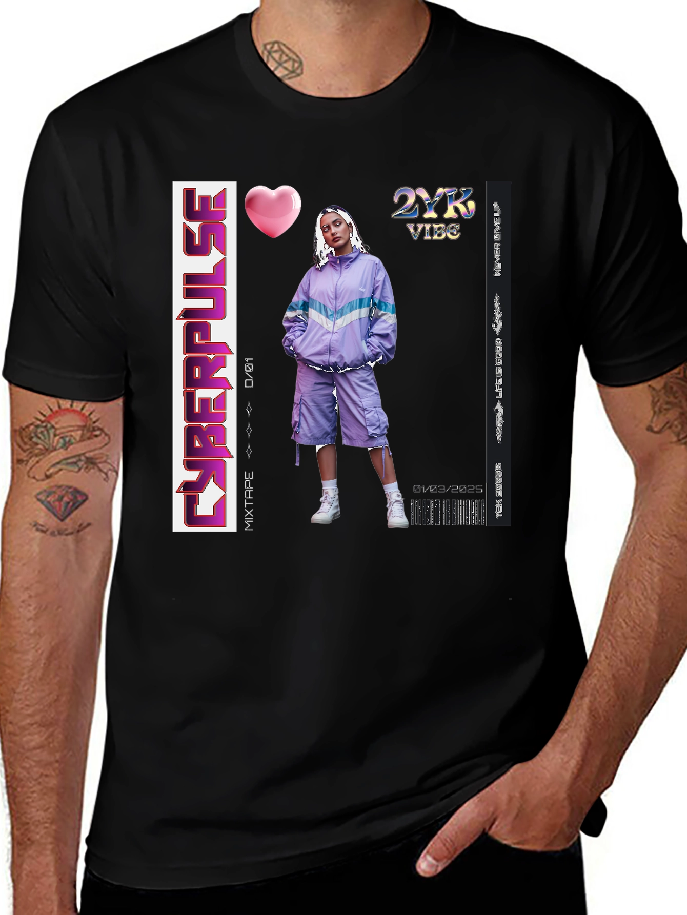 Cyberpulse 2YK Vibe Mixtape T-Shirt