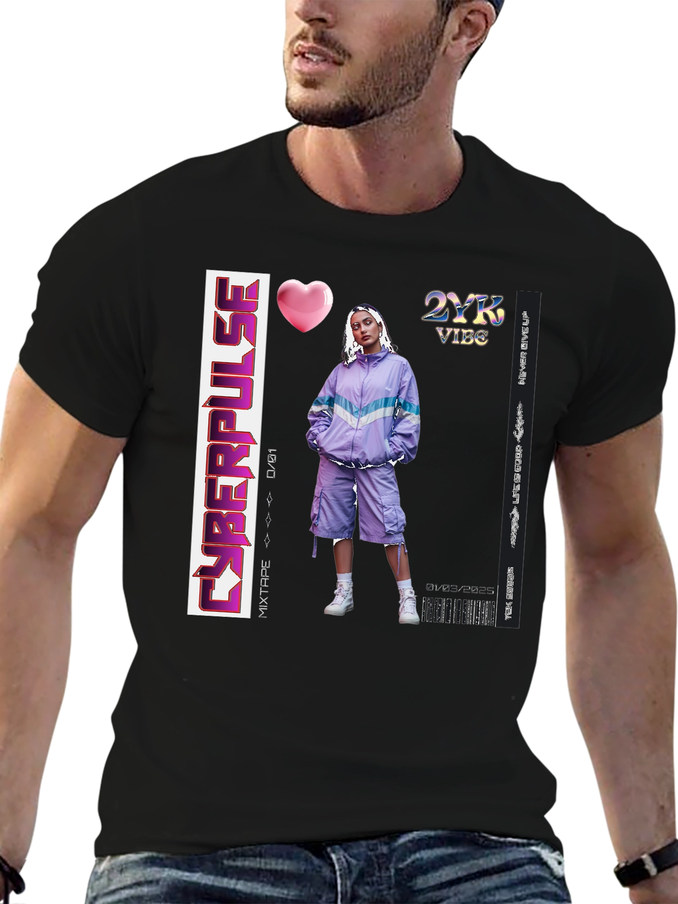Cyberpulse 2YK Vibe Mixtape T-Shirt