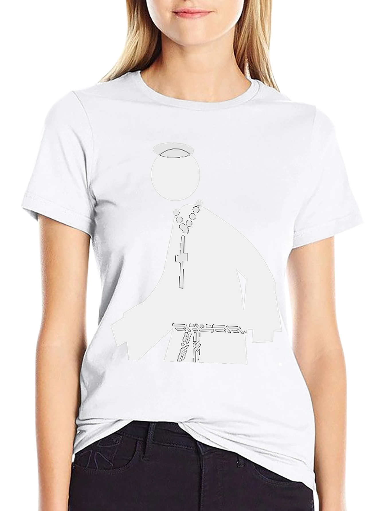 Priest Graphic Tee - Black Cotton Blend