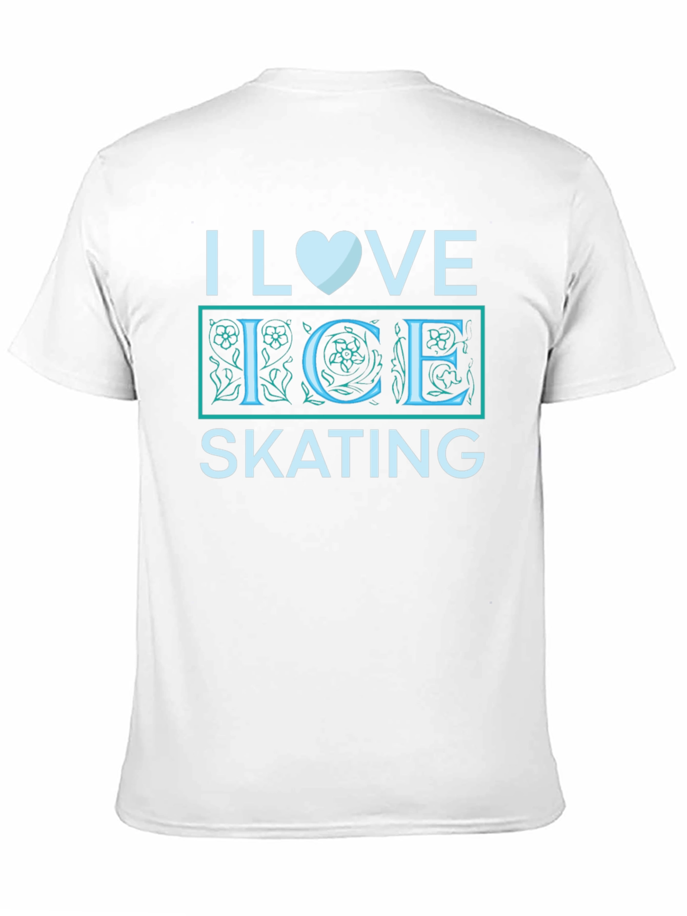 I Love Ice Skating Black Graphic Tee