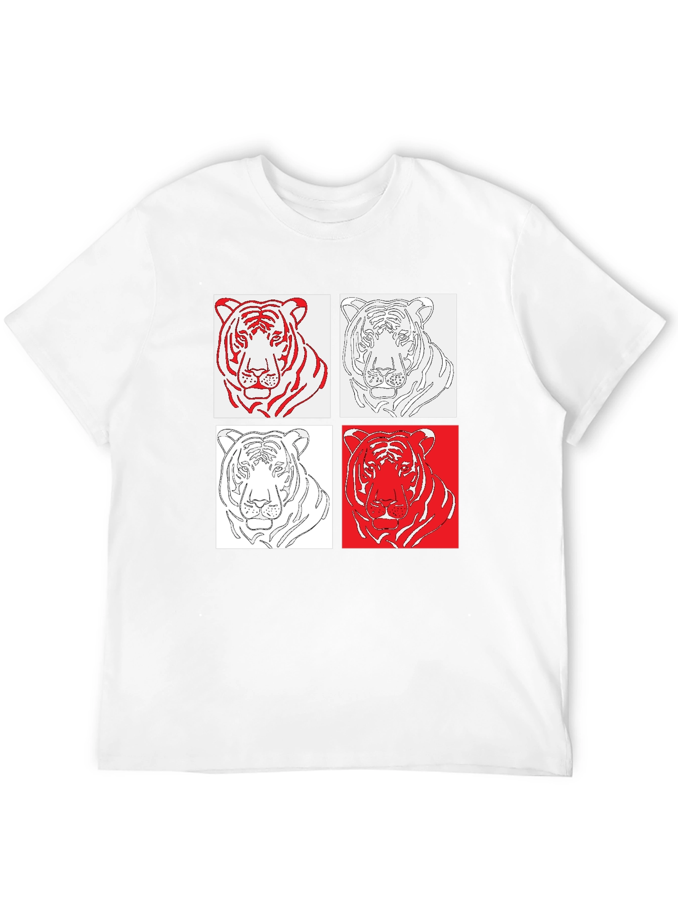 Tiger Art Graphic Black T-Shirt