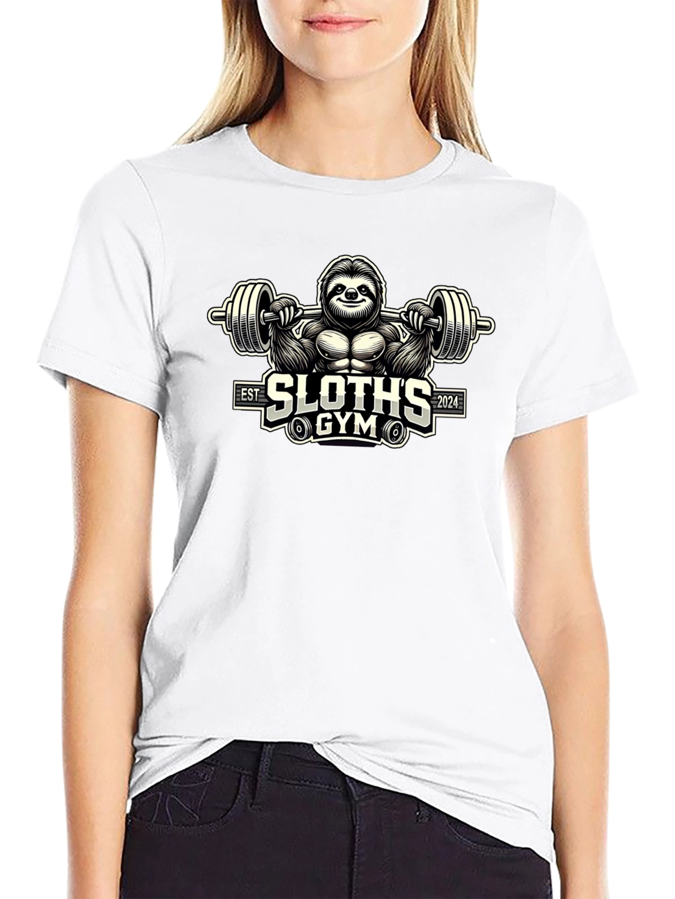 Sloths Gym Black T-Shirt