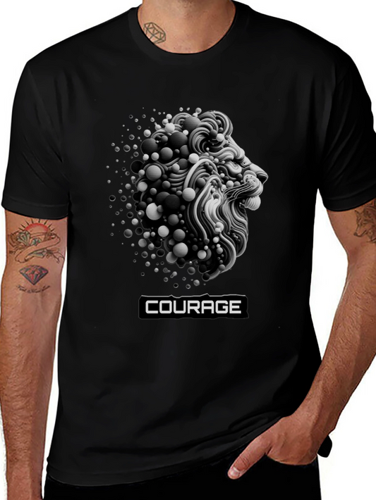 Courage Lion Graphic T-Shirt - Bold Streetwear