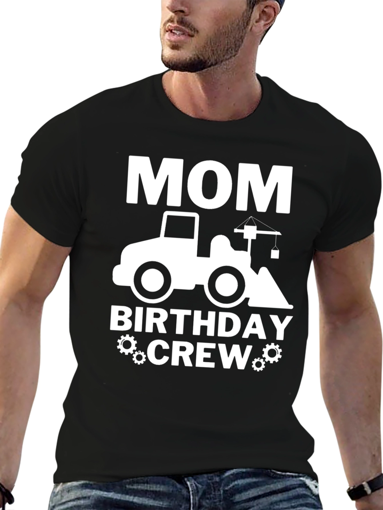 Mom Birthday Crew Construction Truck T-Shirt