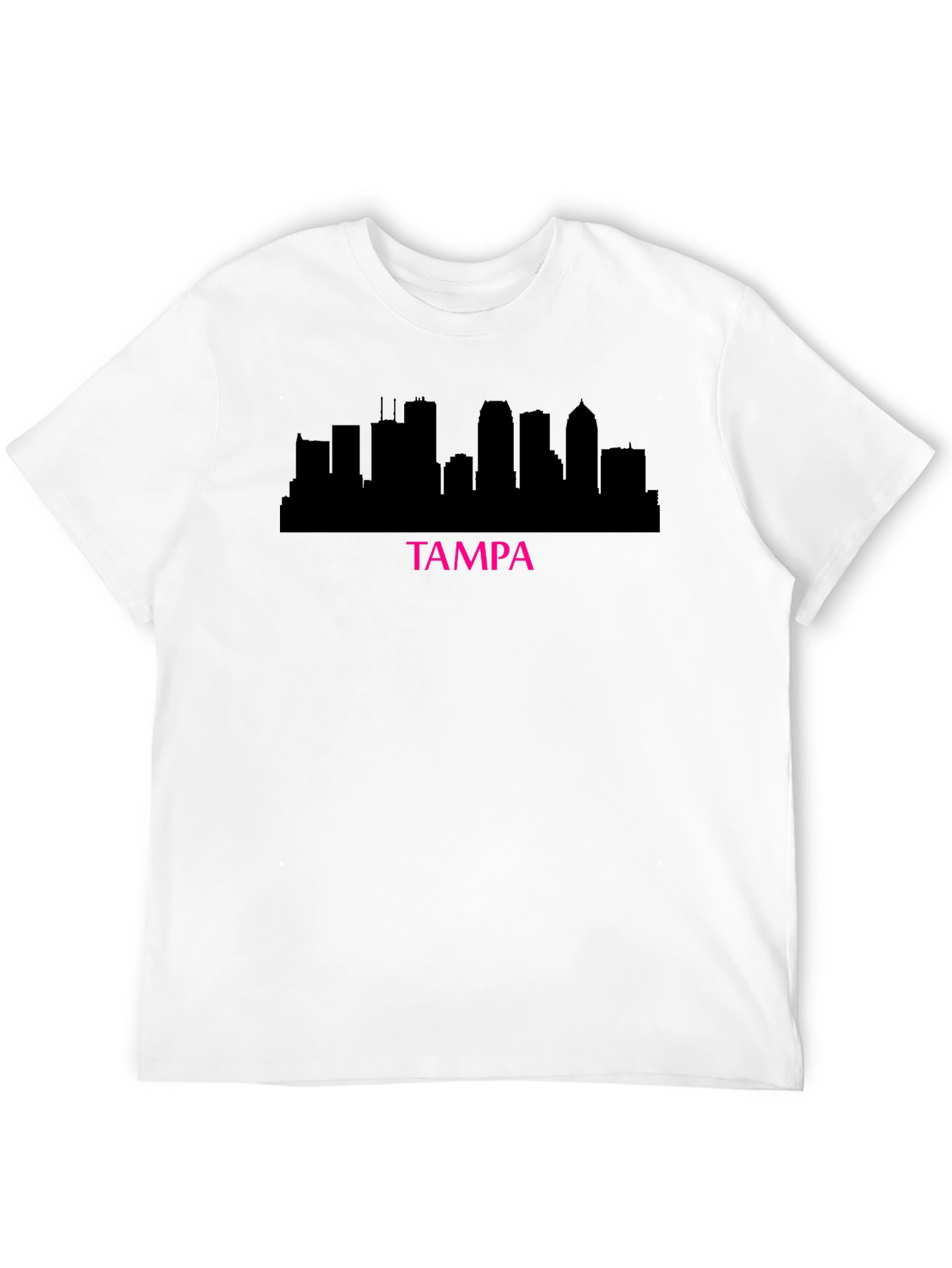 Tampa Skyline Graphic Tee - Black Cotton T-Shirt