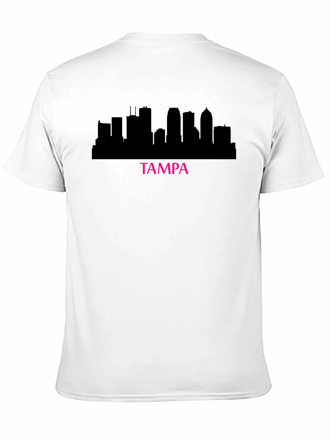 Tampa Skyline Graphic Tee - Black Cotton T-Shirt