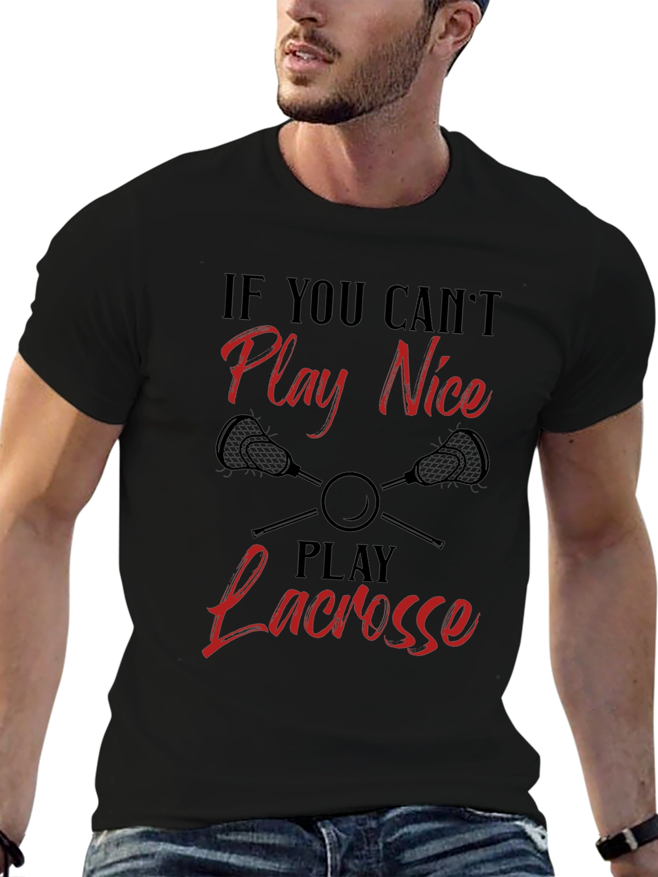 Funny Lacrosse Player T-Shirt: Play Lacrosse