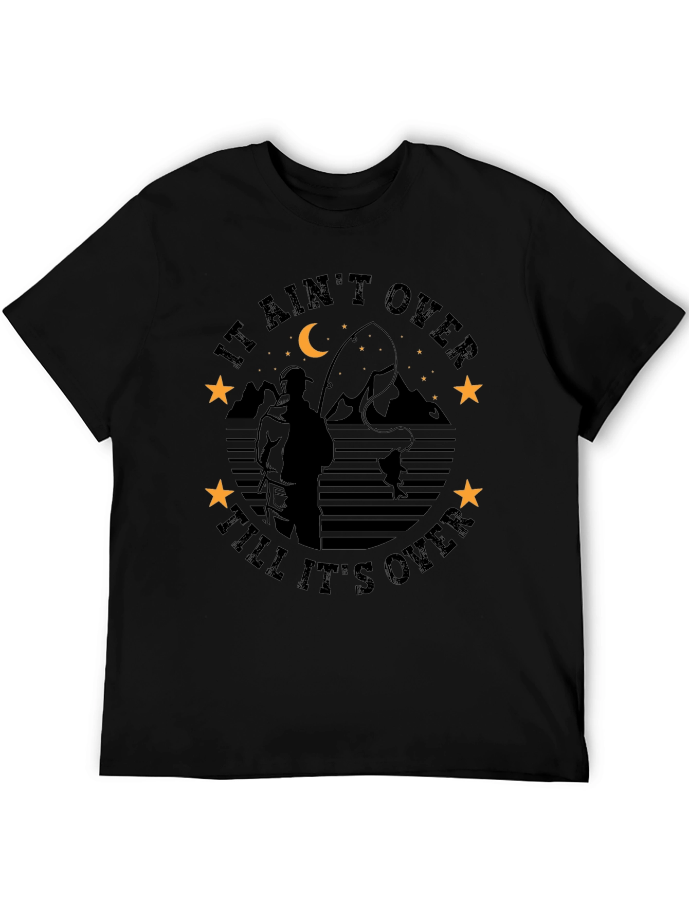 Fishing Silhouette T-Shirt - It Aint Over