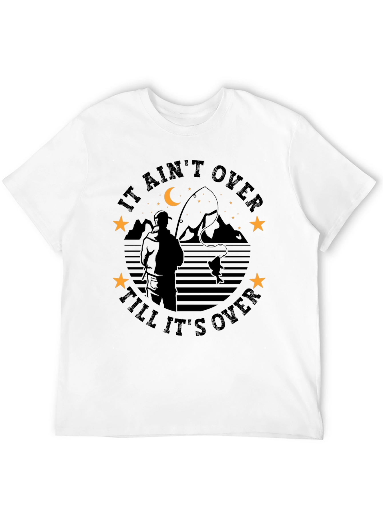 Fishing Silhouette T-Shirt - It Aint Over