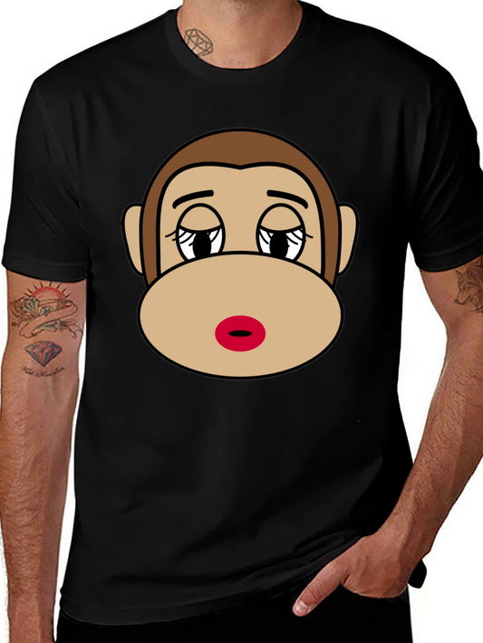 Funny Sock Monkey Graphic T-Shirt - Unisex Black Tee