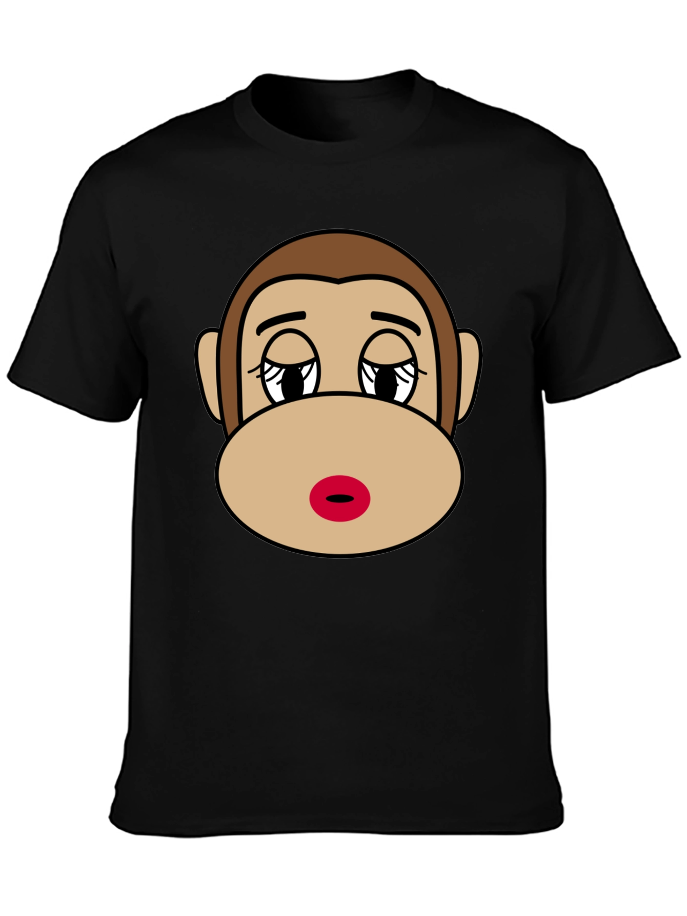 Funny Sock Monkey Graphic T-Shirt - Unisex Black Tee