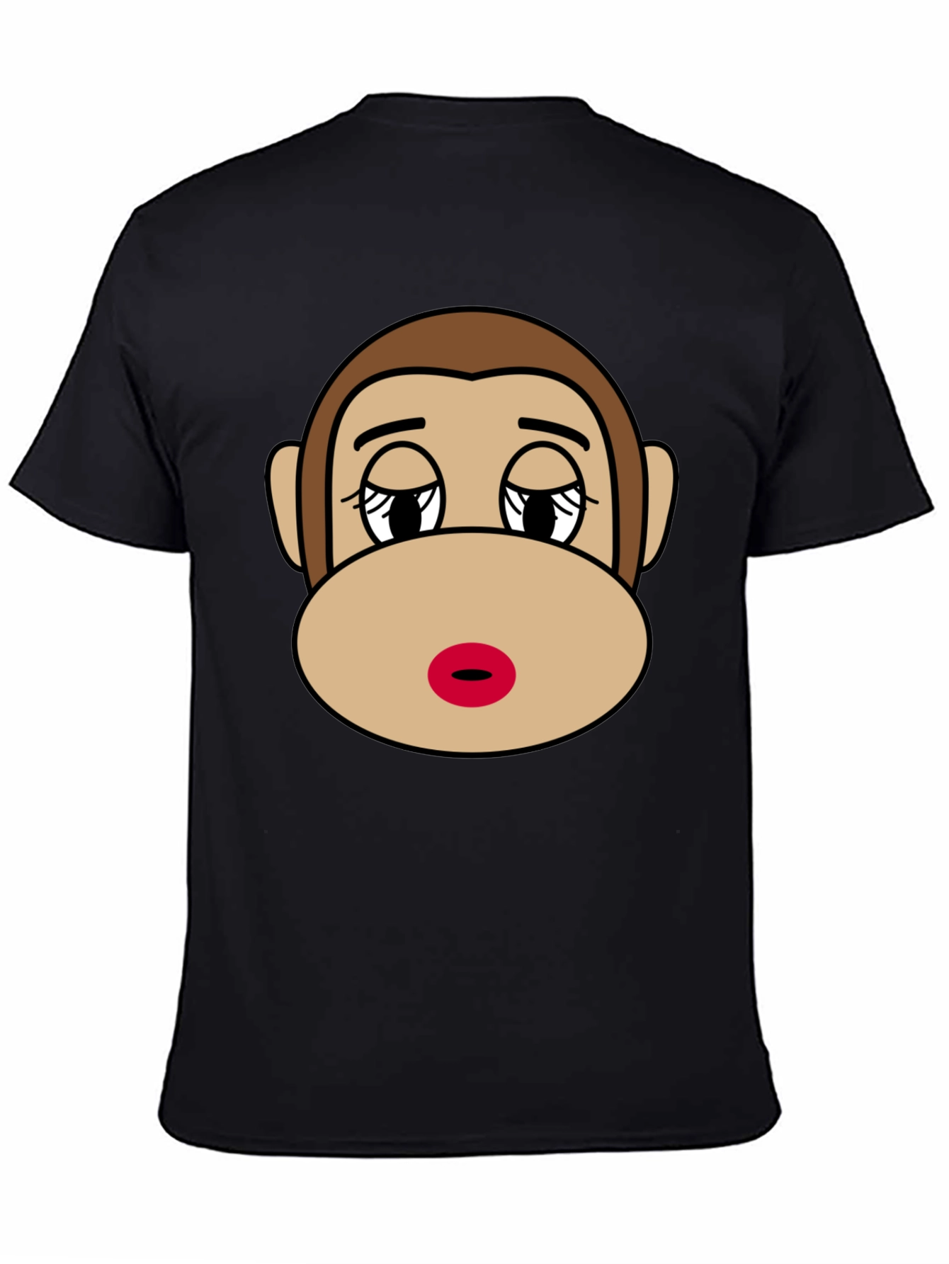 Funny Sock Monkey Graphic T-Shirt - Unisex Black Tee