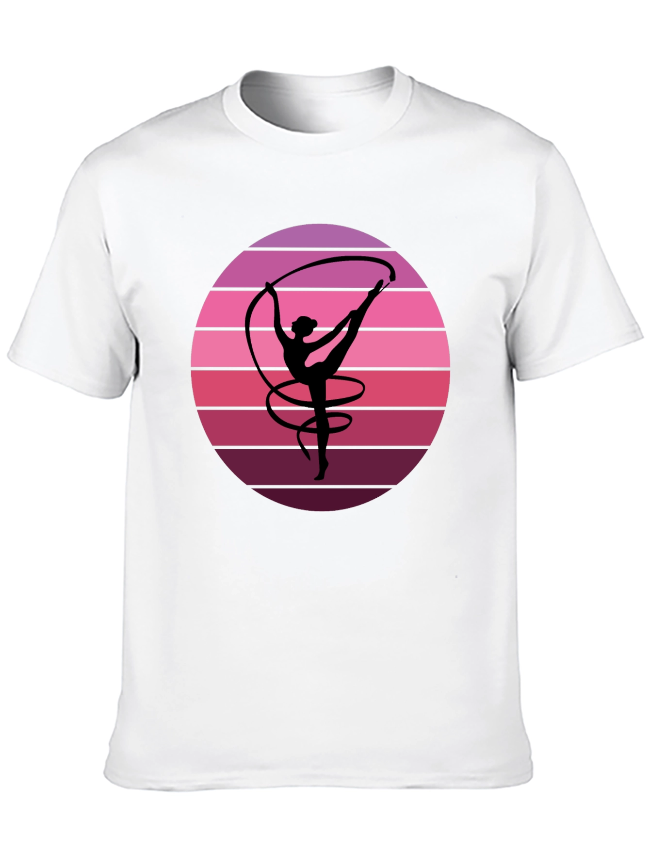 Rhythmic Gymnast Sunset Graphic Tee - Black