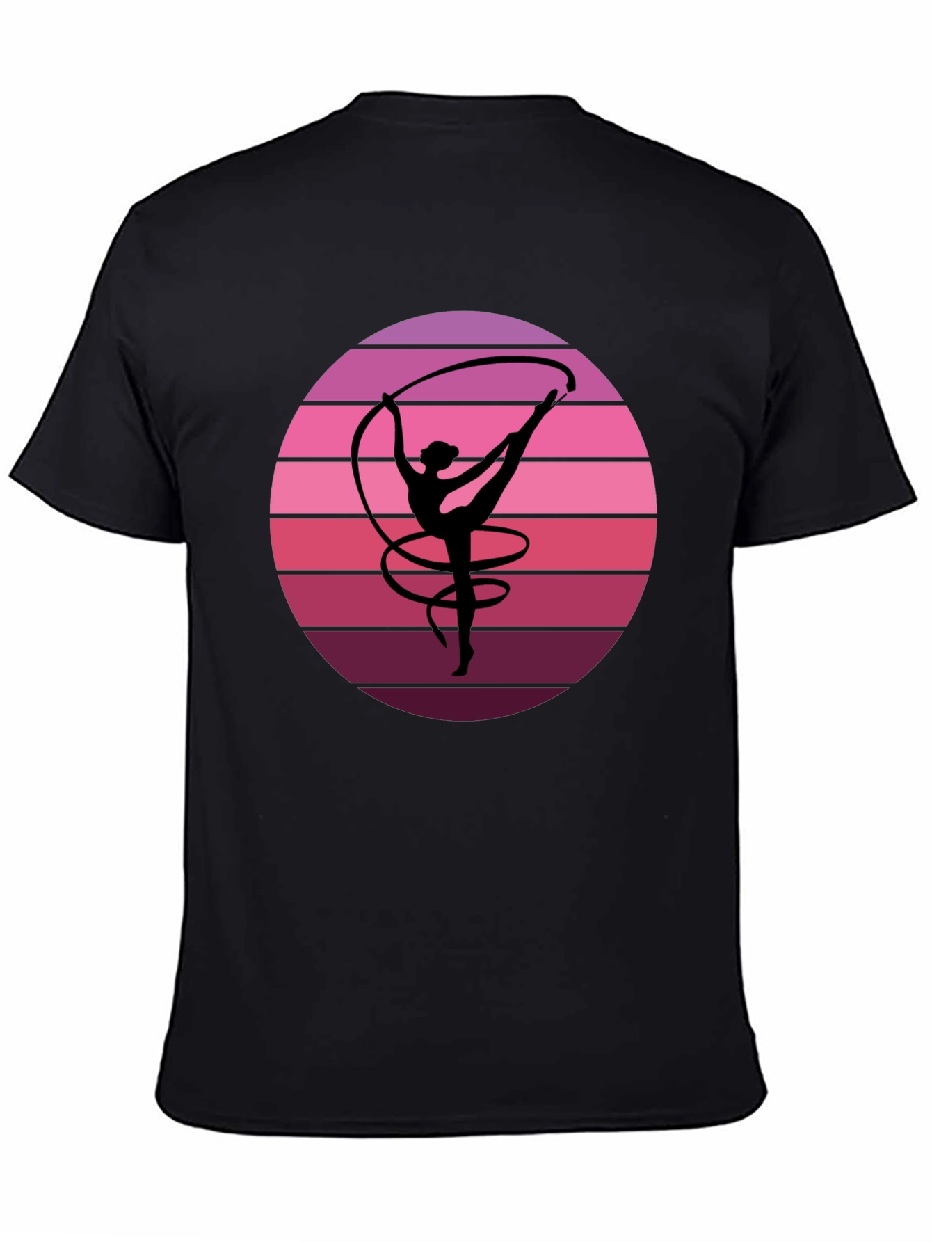 Rhythmic Gymnast Sunset Graphic Tee - Black