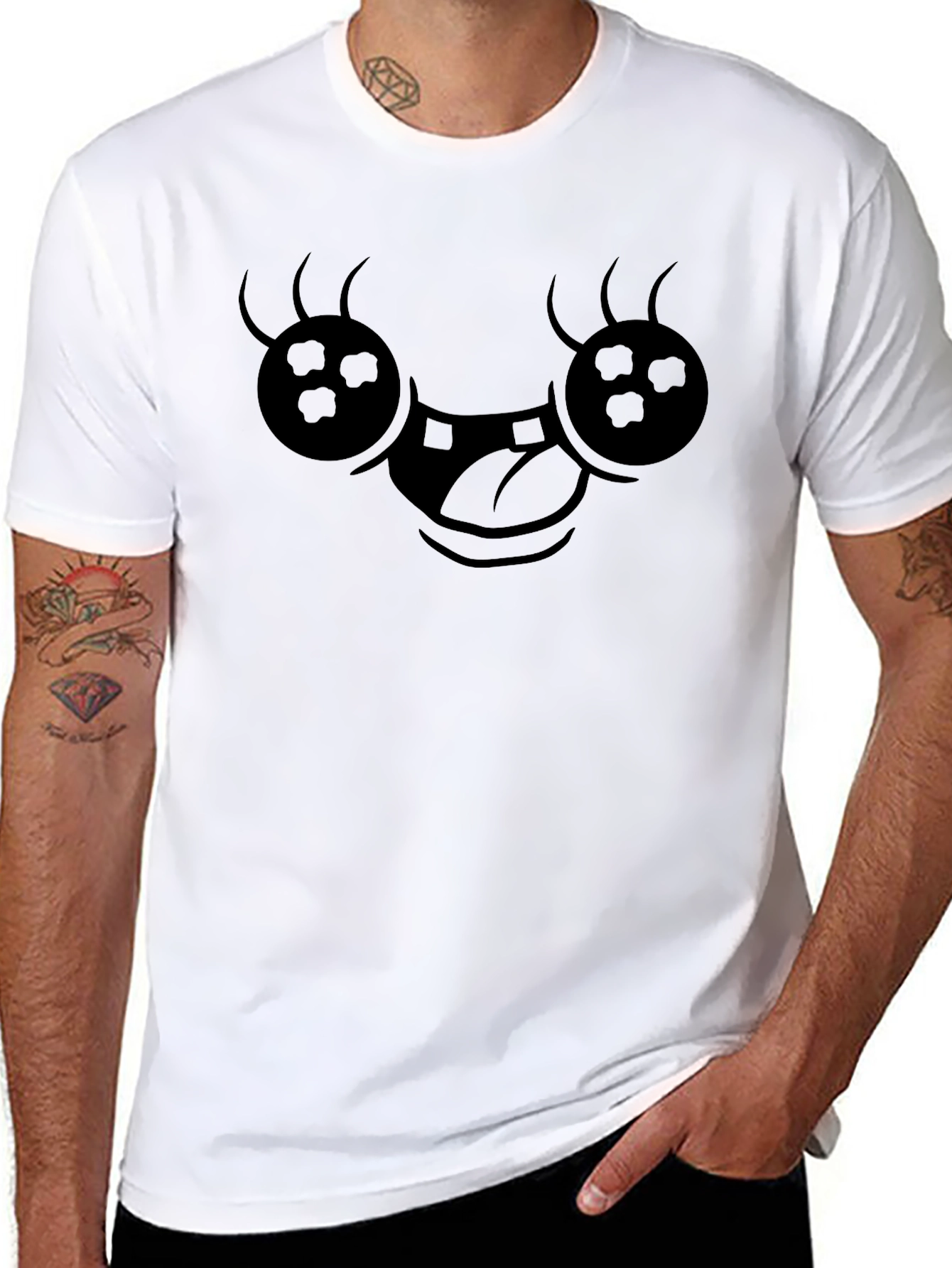 Funny Face Black Graphic T-Shirt