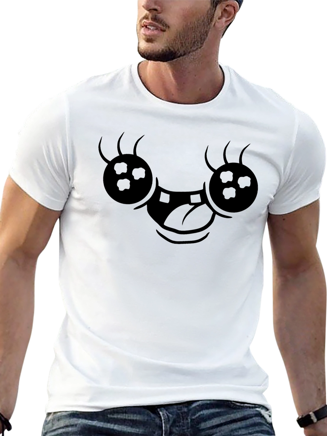 Funny Face Black Graphic T-Shirt