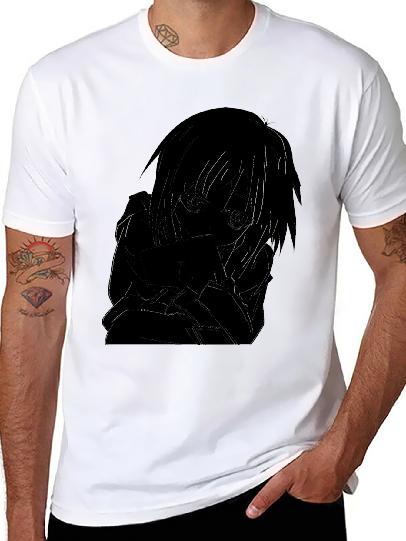 Black Silhouette Graphic T-Shirt