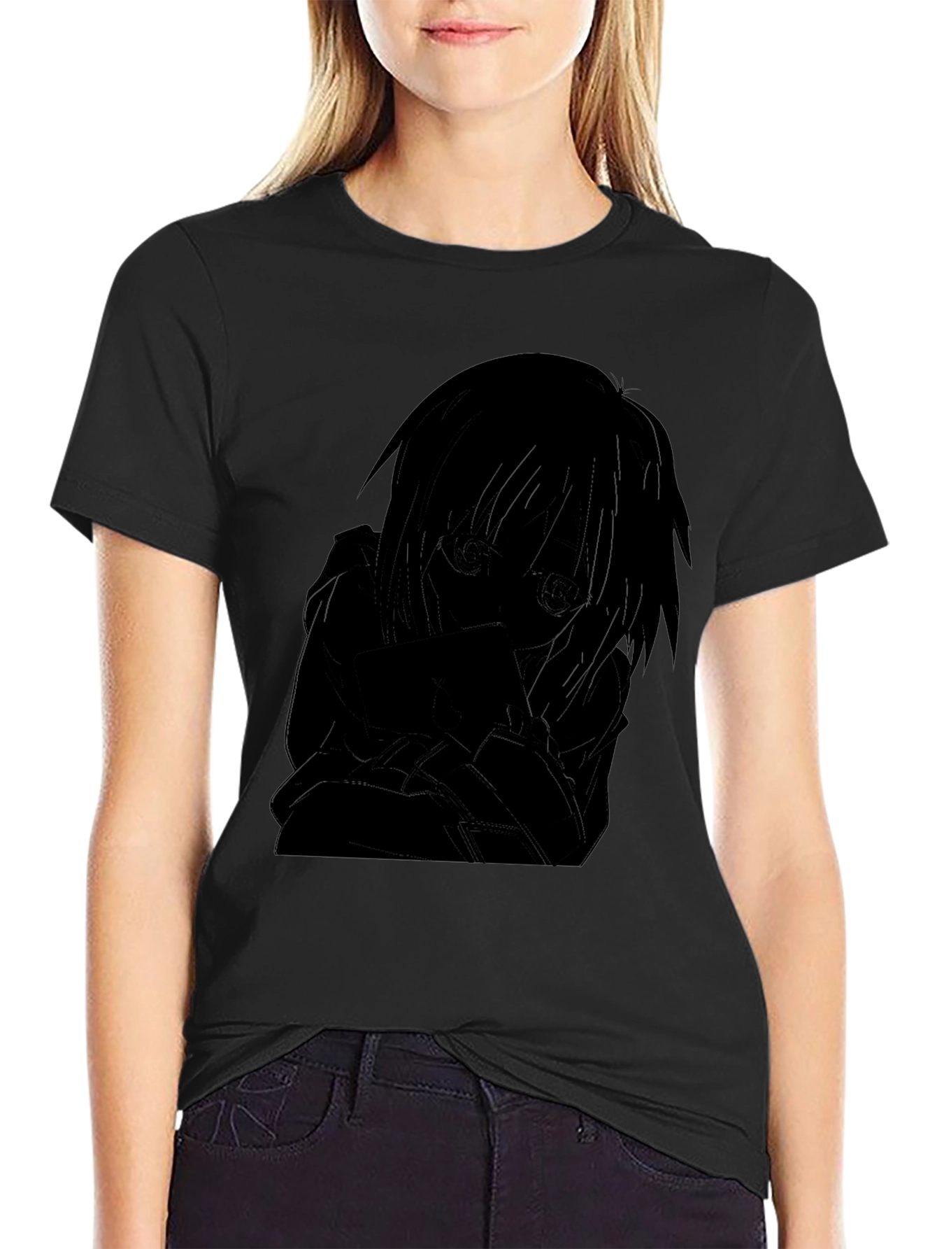 Black Silhouette Graphic T-Shirt