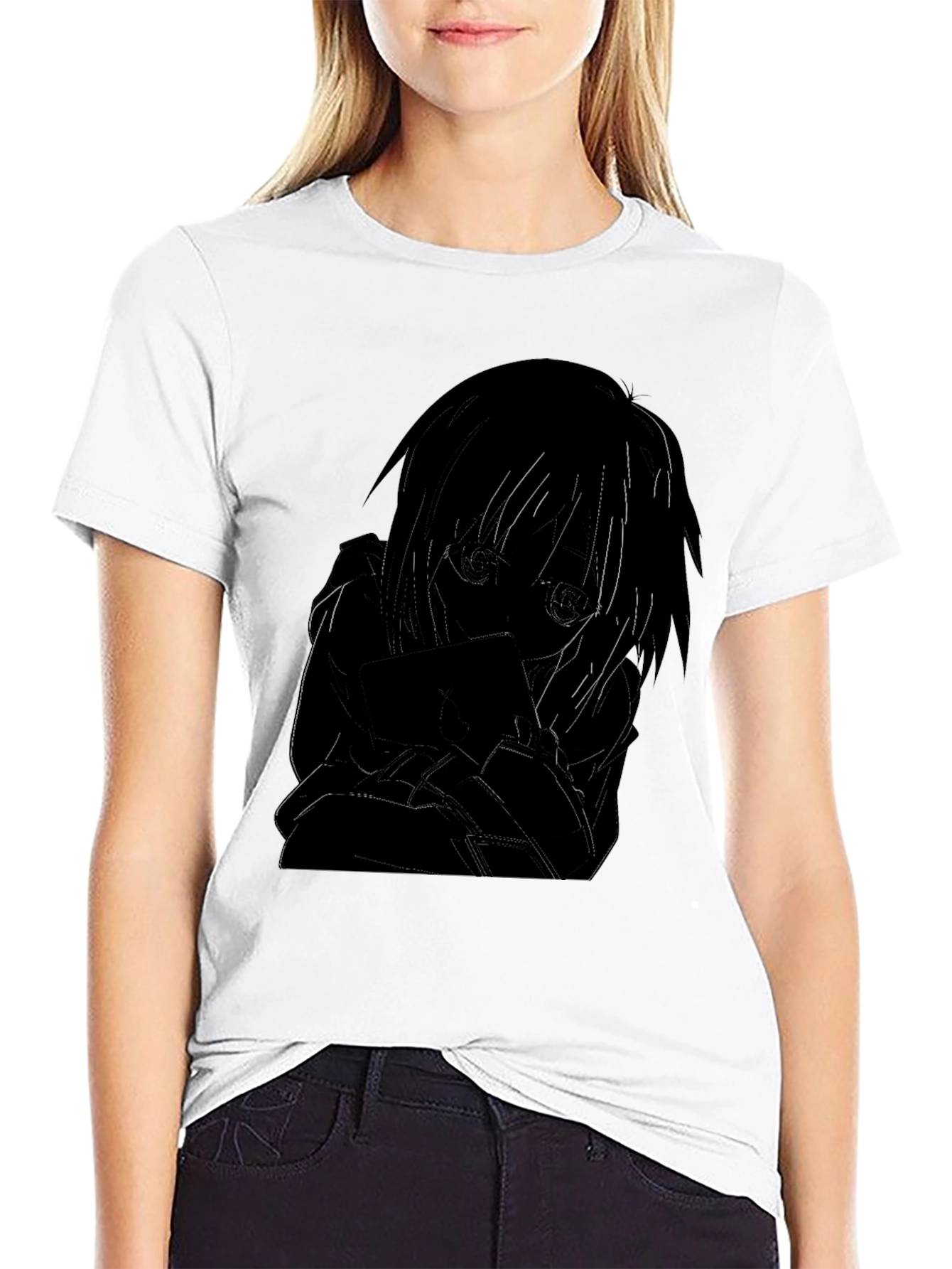 Black Silhouette Graphic T-Shirt