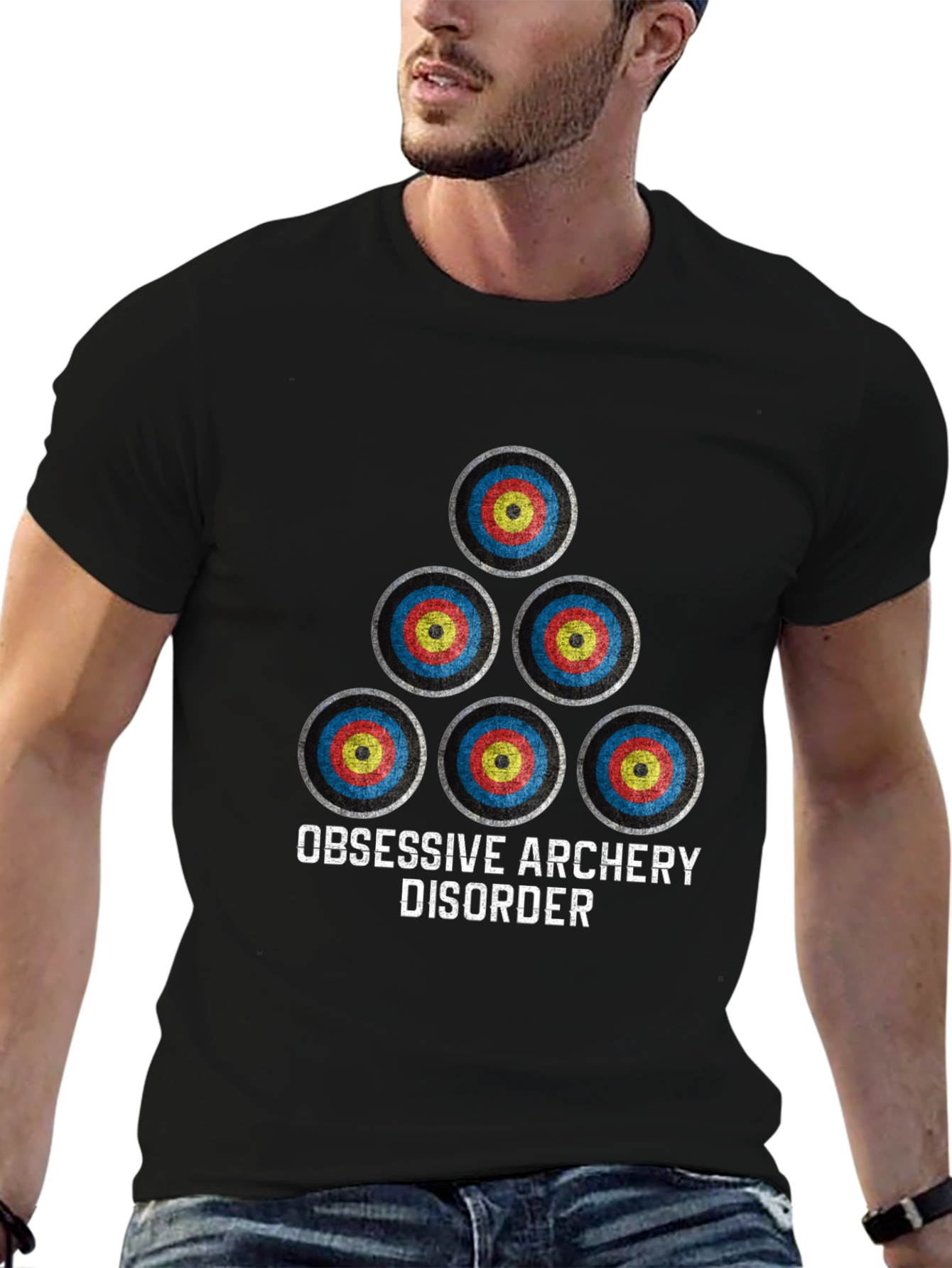Archery Disorder Graphic Tee - Black Cotton Blend