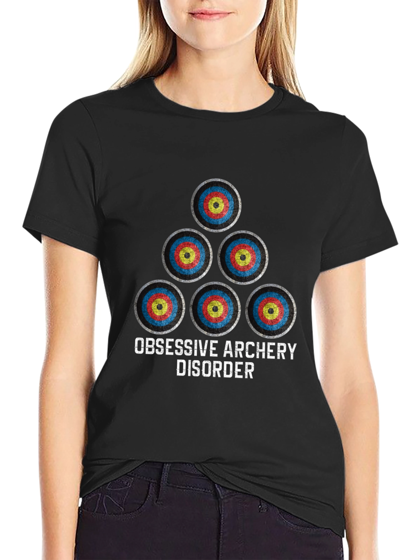 Archery Disorder Graphic Tee - Black Cotton Blend