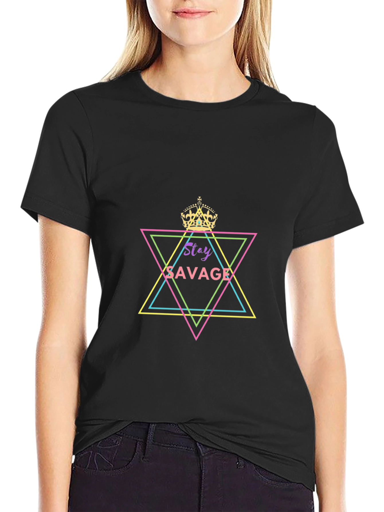 Stay Savage Crown Graphic T-Shirt