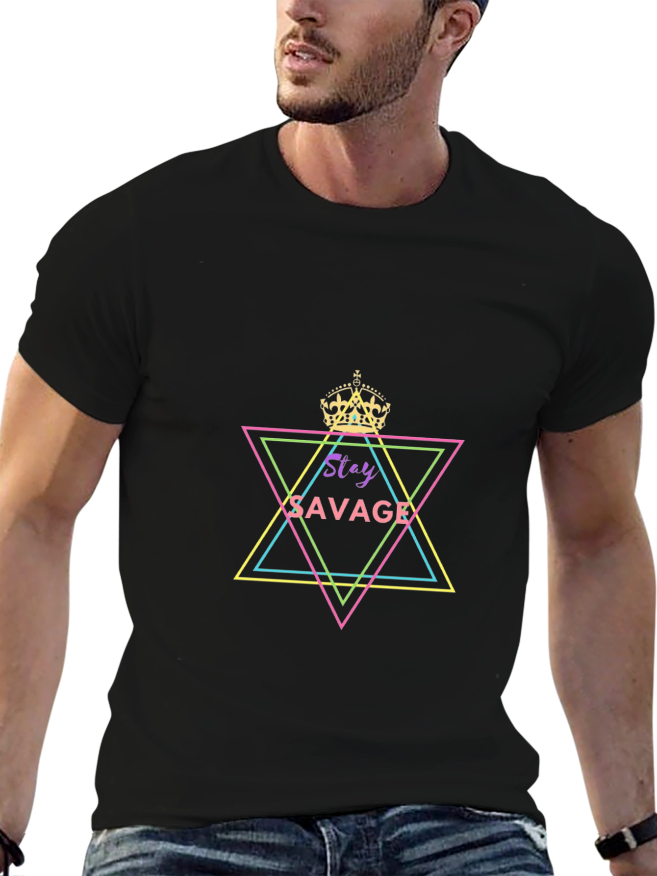 Stay Savage Crown Graphic T-Shirt