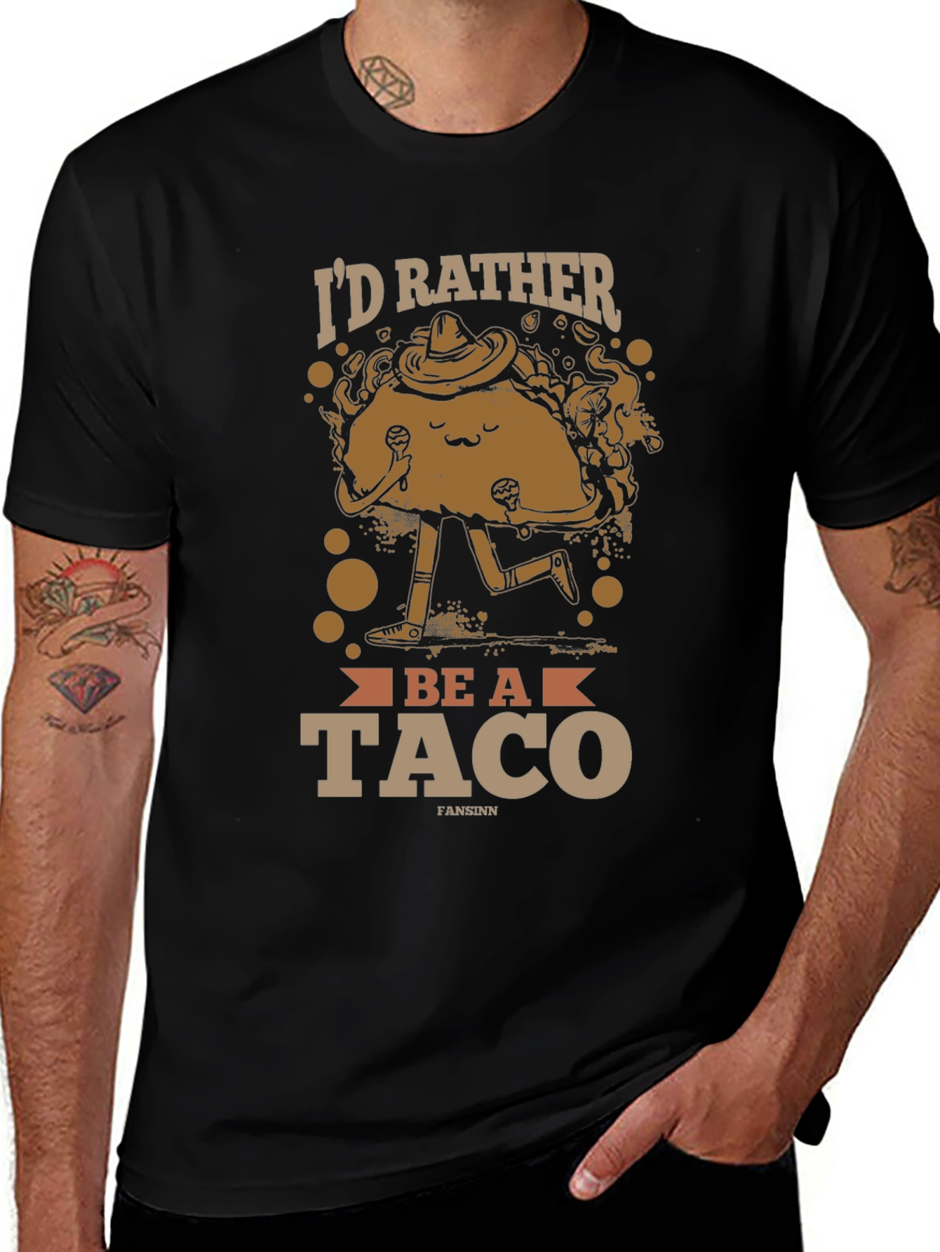 Id Rather Be A Taco T-Shirt - Novelty Design