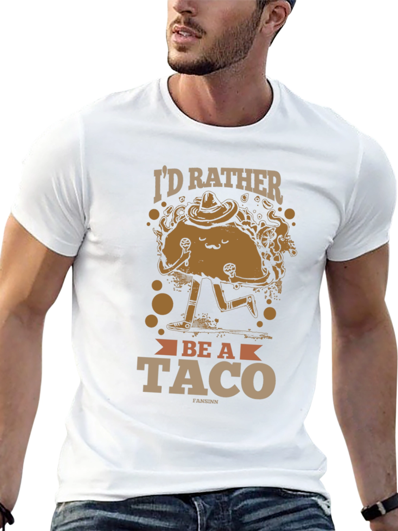 Id Rather Be A Taco T-Shirt - Novelty Design