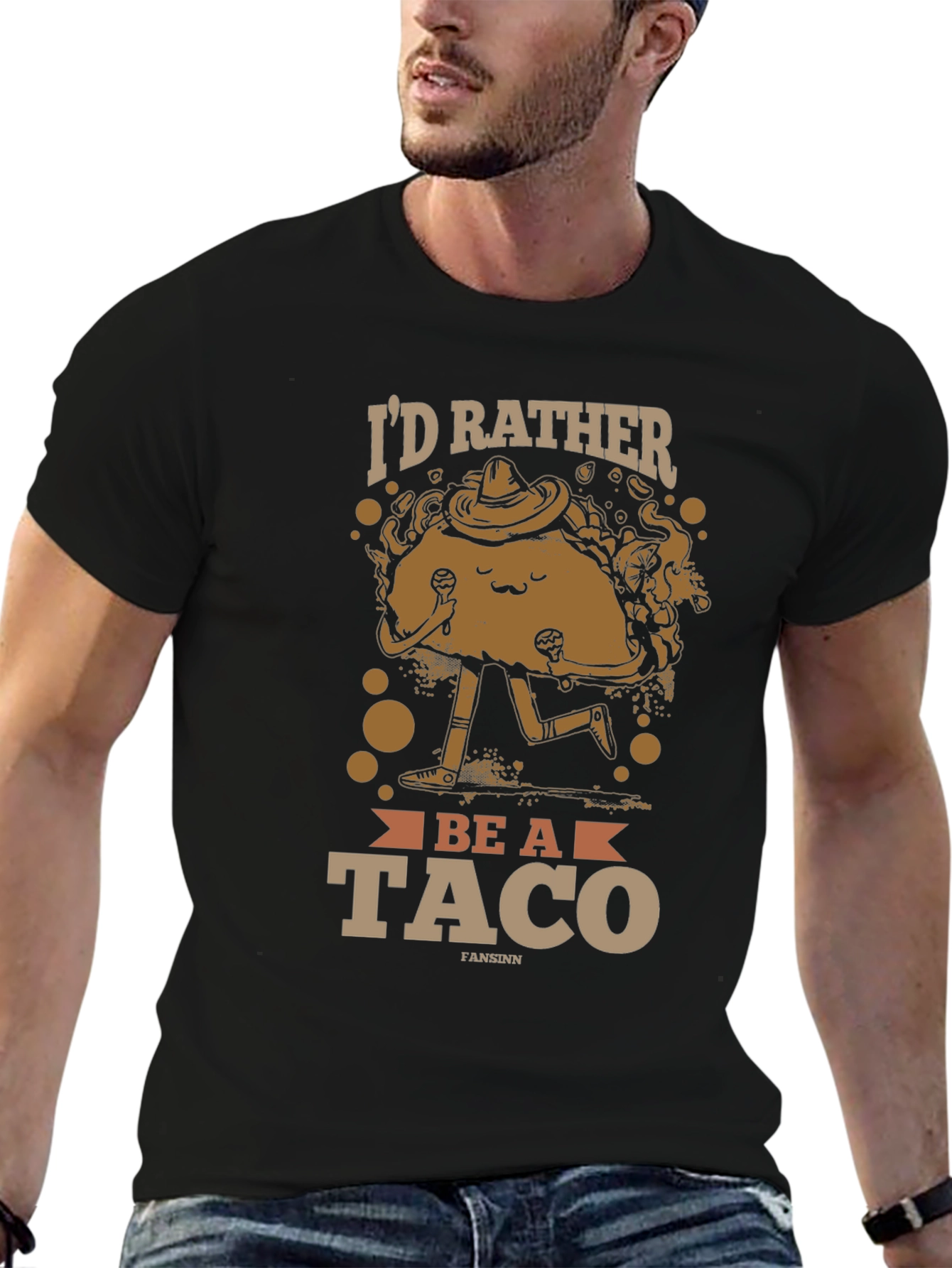 Id Rather Be A Taco T-Shirt - Novelty Design
