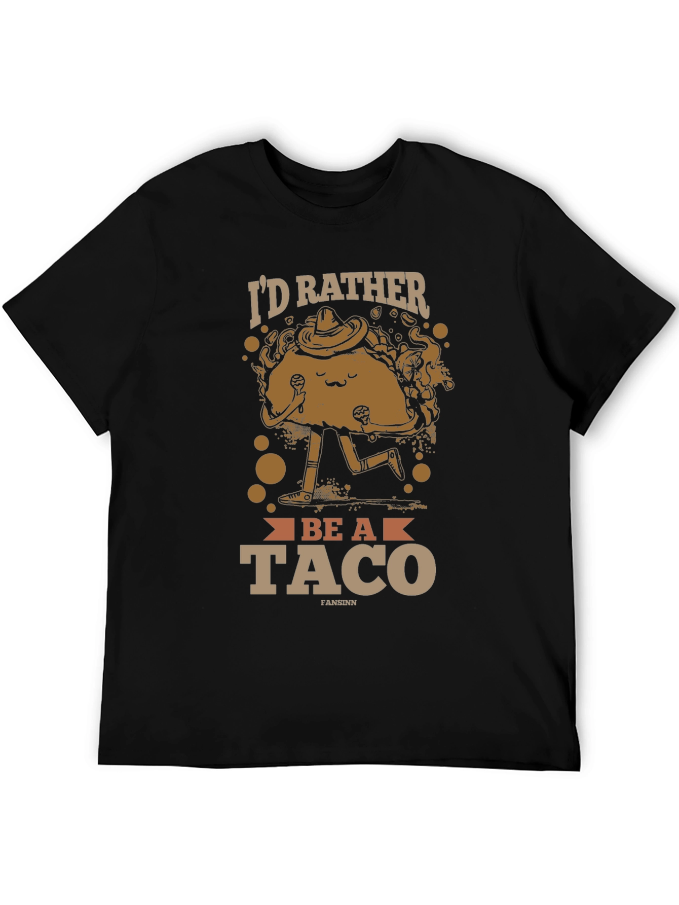 Id Rather Be A Taco T-Shirt - Novelty Design