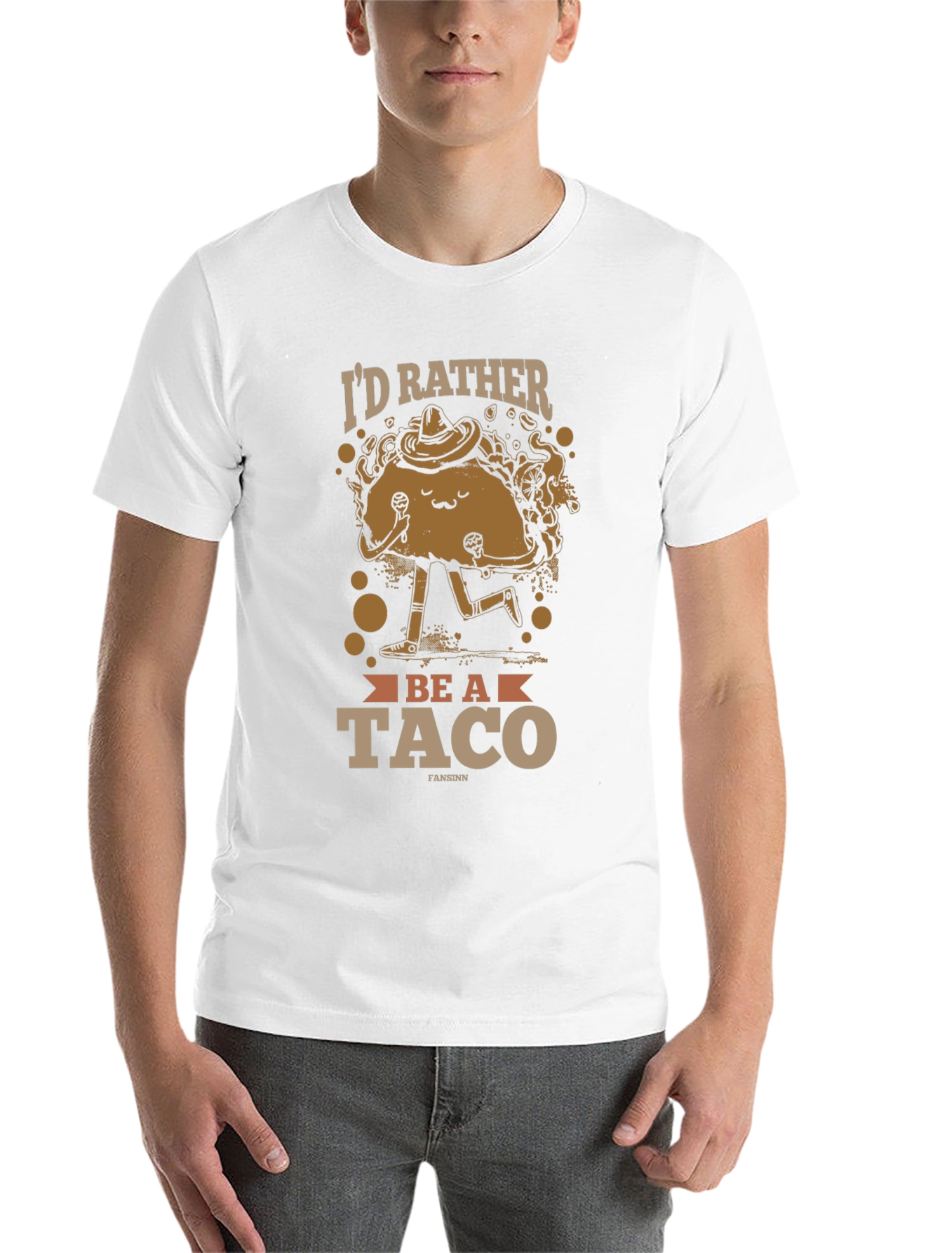 Id Rather Be A Taco T-Shirt - Novelty Design