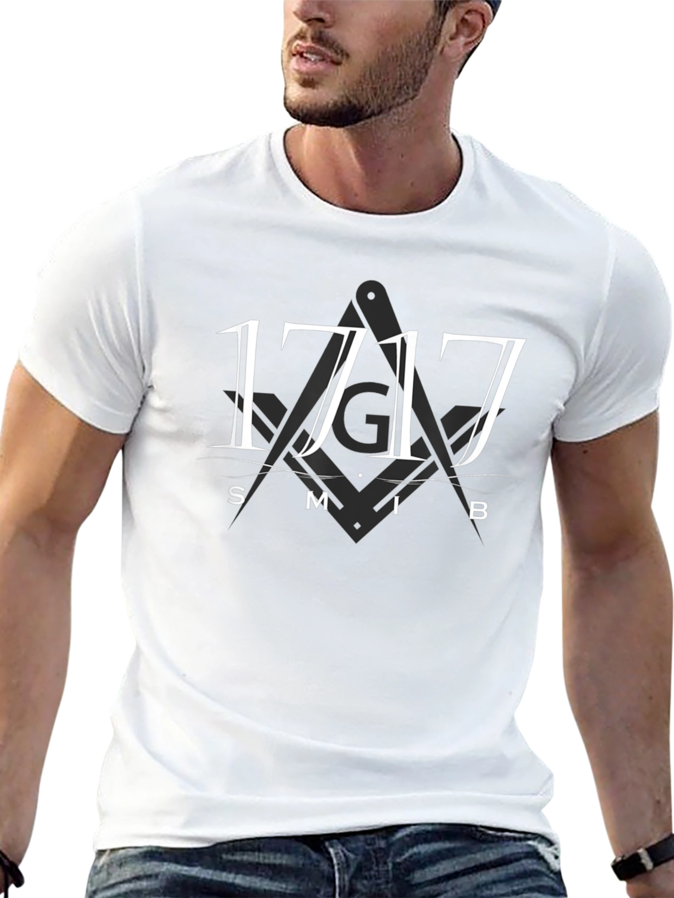1717 Masonic Symbol T-Shirt - Black