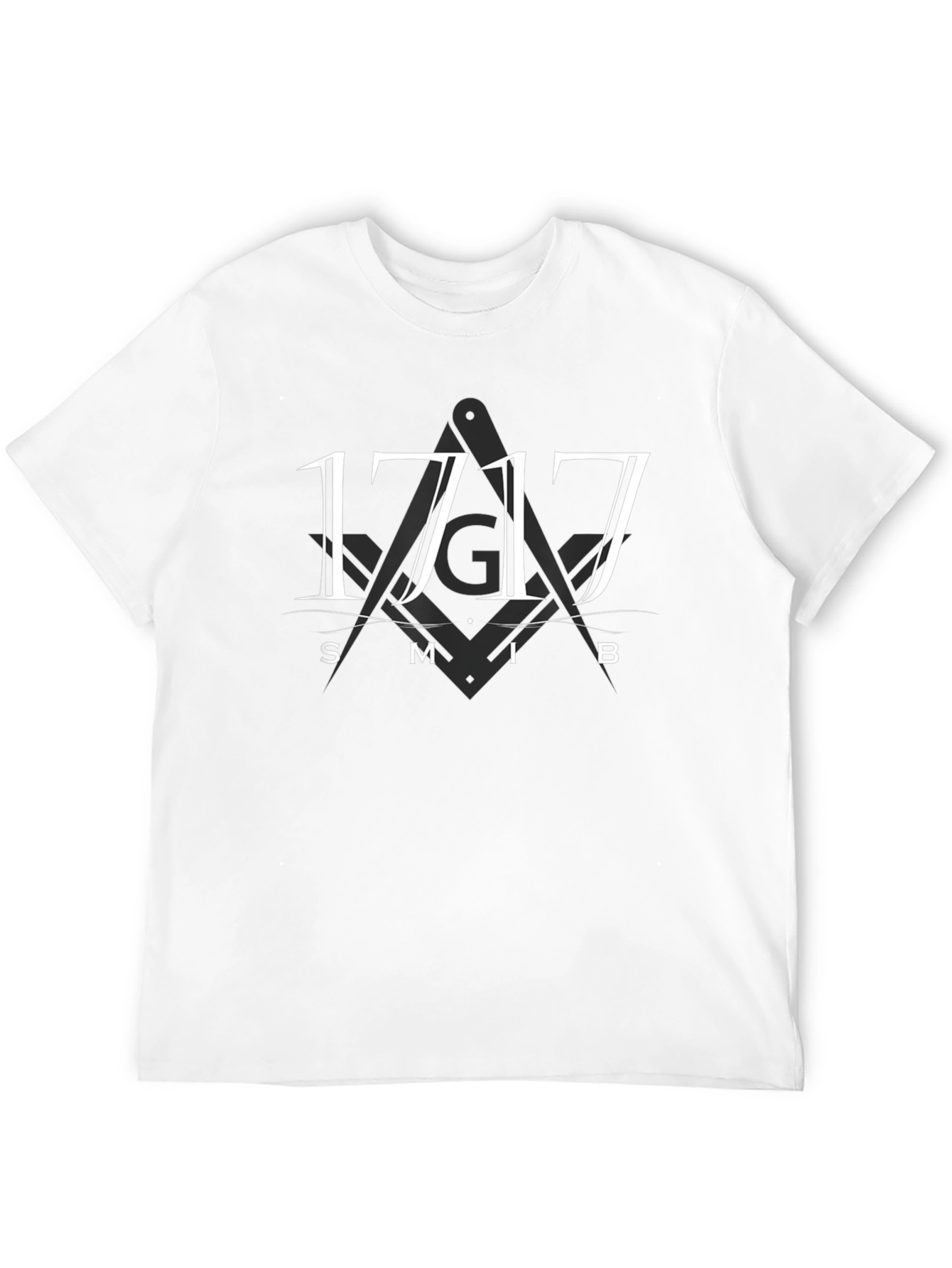 1717 Masonic Symbol T-Shirt - Black