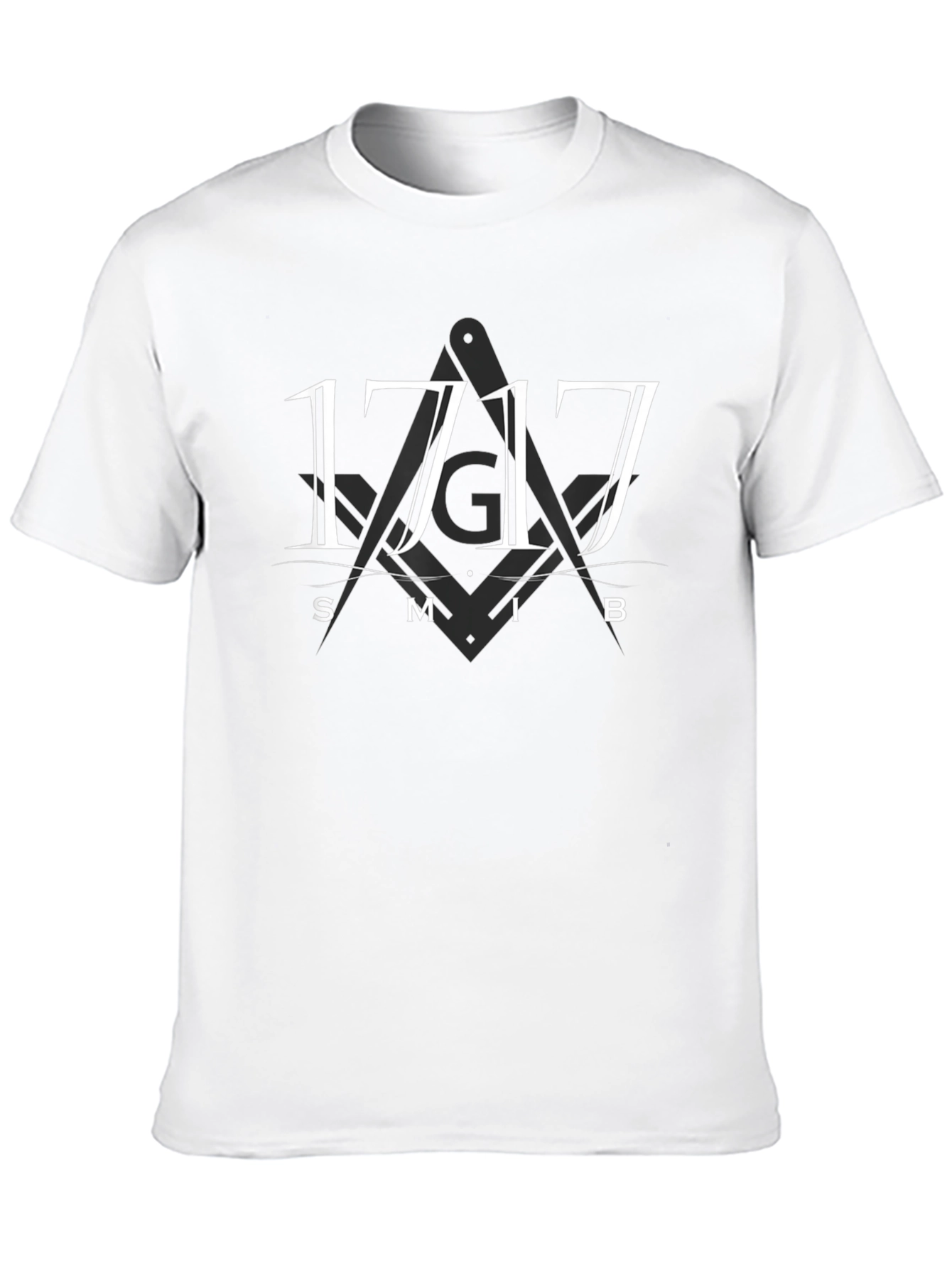 1717 Masonic Symbol T-Shirt - Black