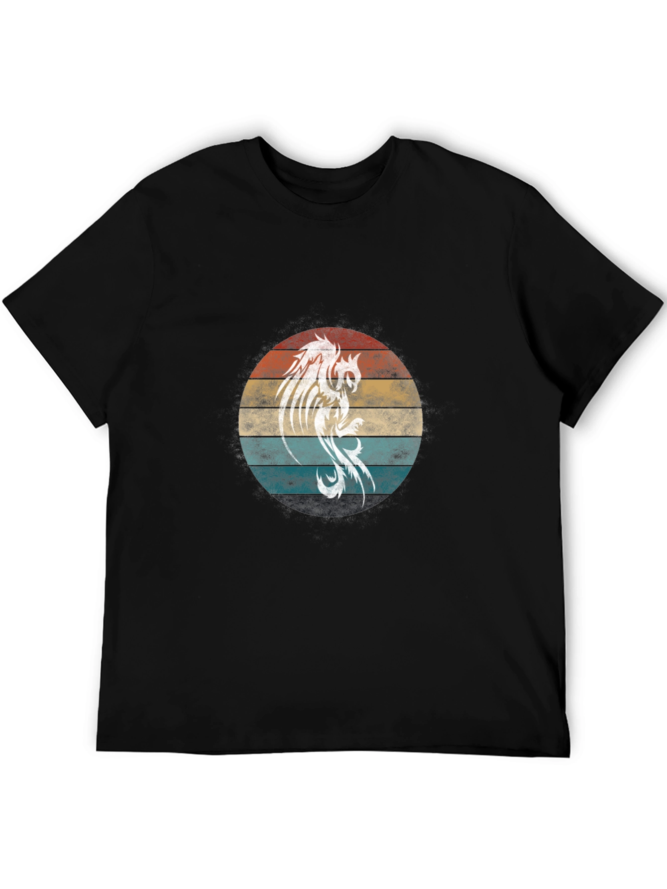 Retro Phoenix Graphic Tee - Black