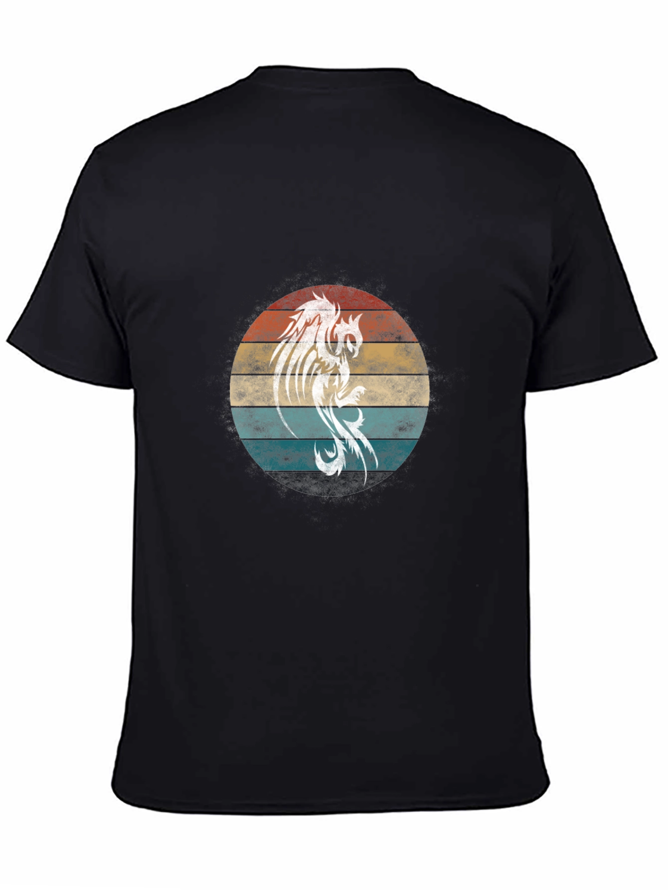 Retro Phoenix Graphic Tee - Black