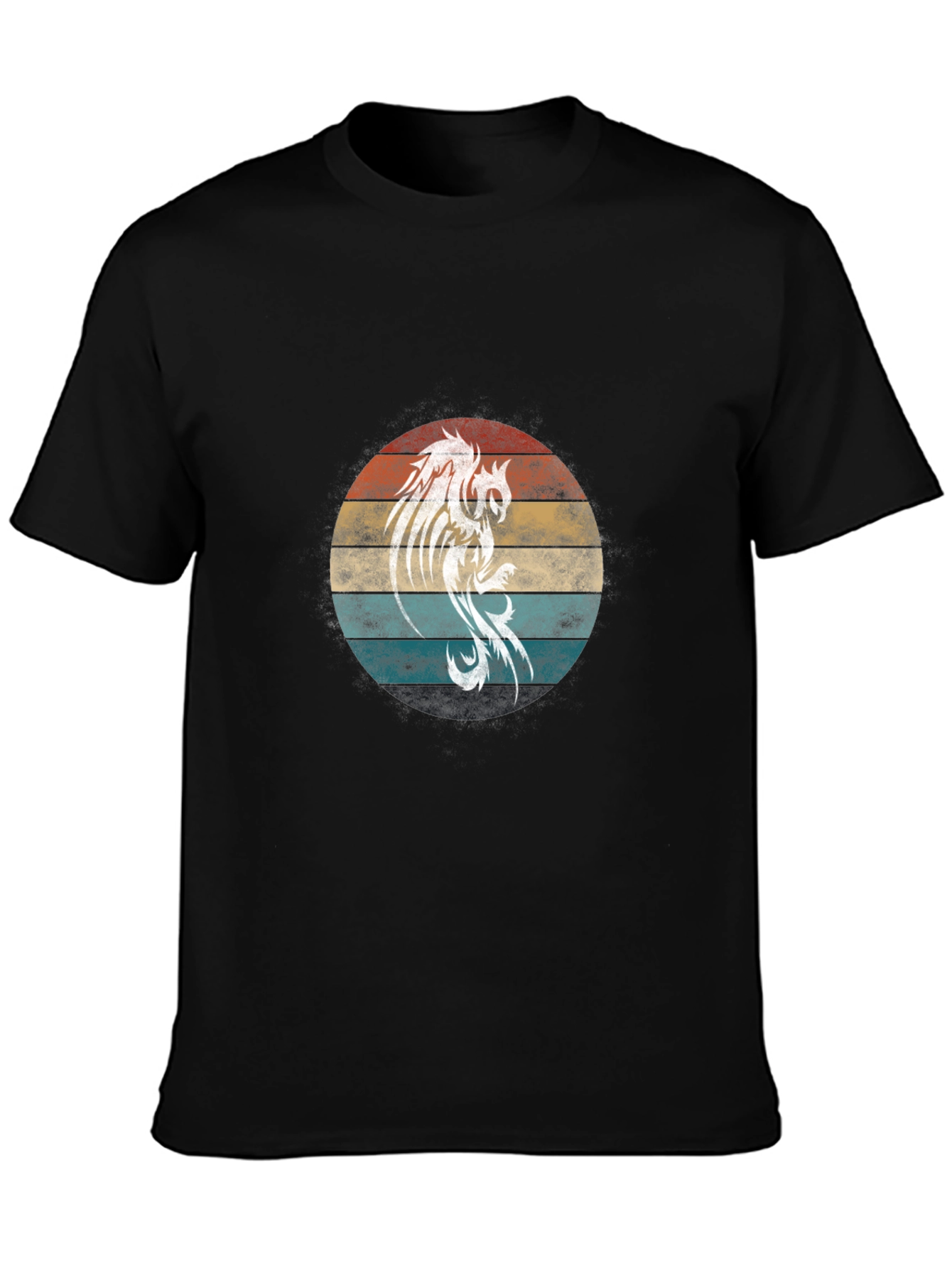 Retro Phoenix Graphic Tee - Black