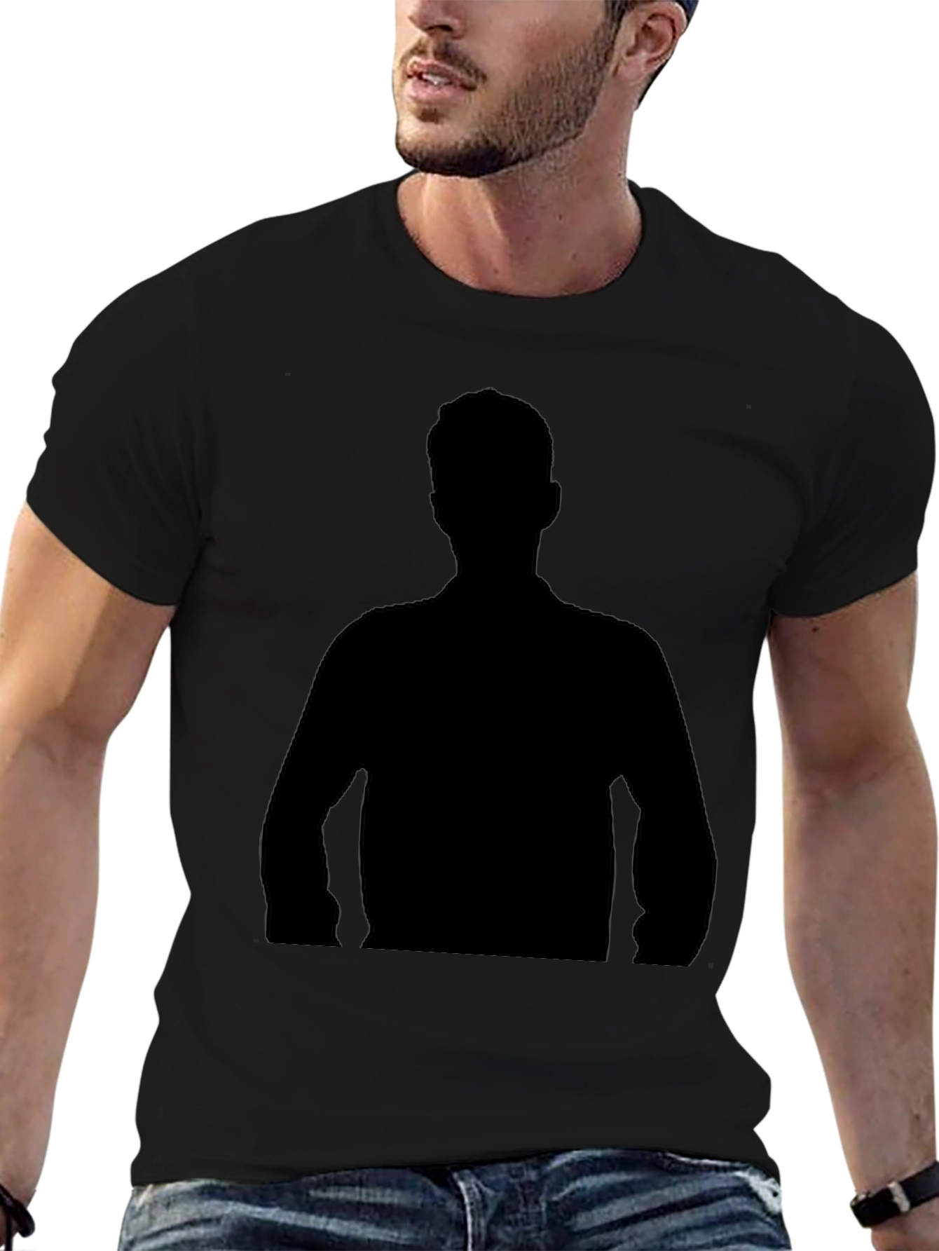 Black Silhouette Graphic Tee - Modern Fit