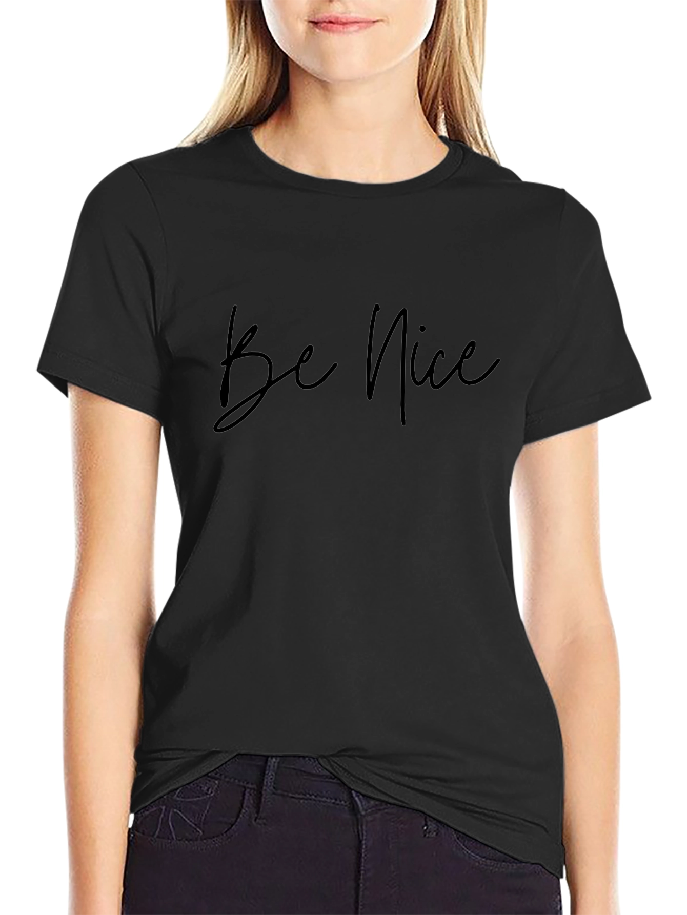Be Nice Black T-Shirt - Casual Comfort