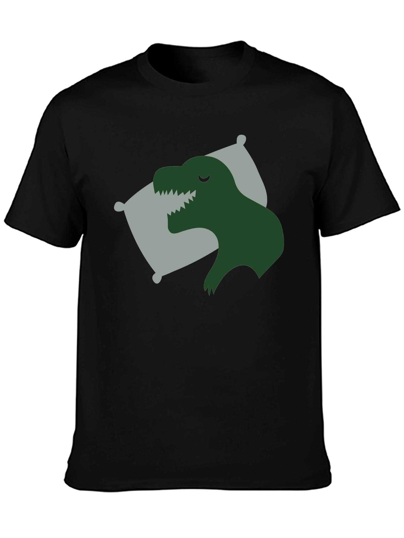 Sleeping Dino T-Shirt - Black Relaxed Fit